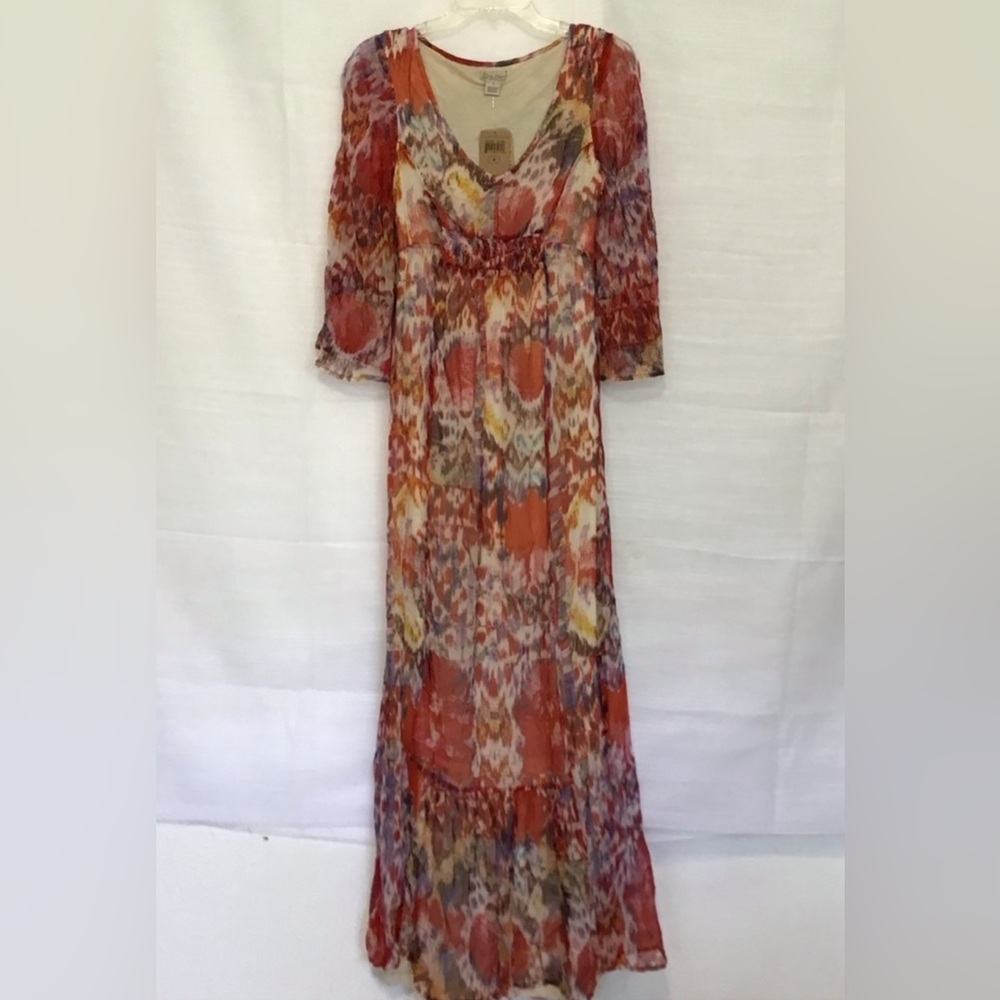 Beautiful multi colored maxi dress NWT